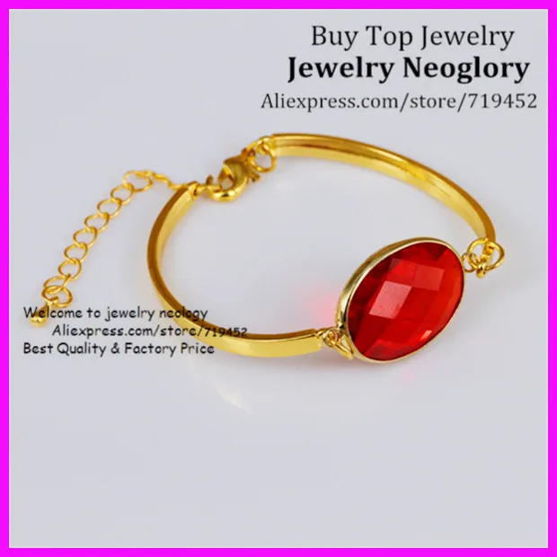 10 шт. овальные граненые красные драгоценные камни стеклянный кварцевый браслет