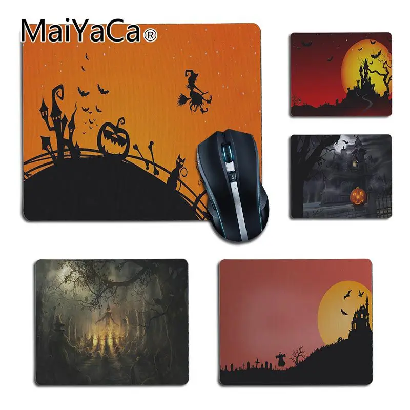 

MaiYaCa My Favorite Cool halloween night moon Background small Gaming MousePads for Game Playing Lover