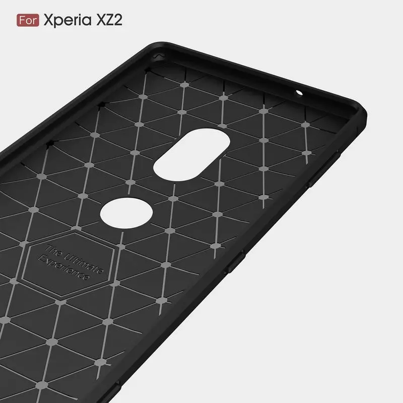 COMEBUY для Sony Xperia XZ2 компактный корпус Мягкий ТПУ силиконовый чехол углеродного