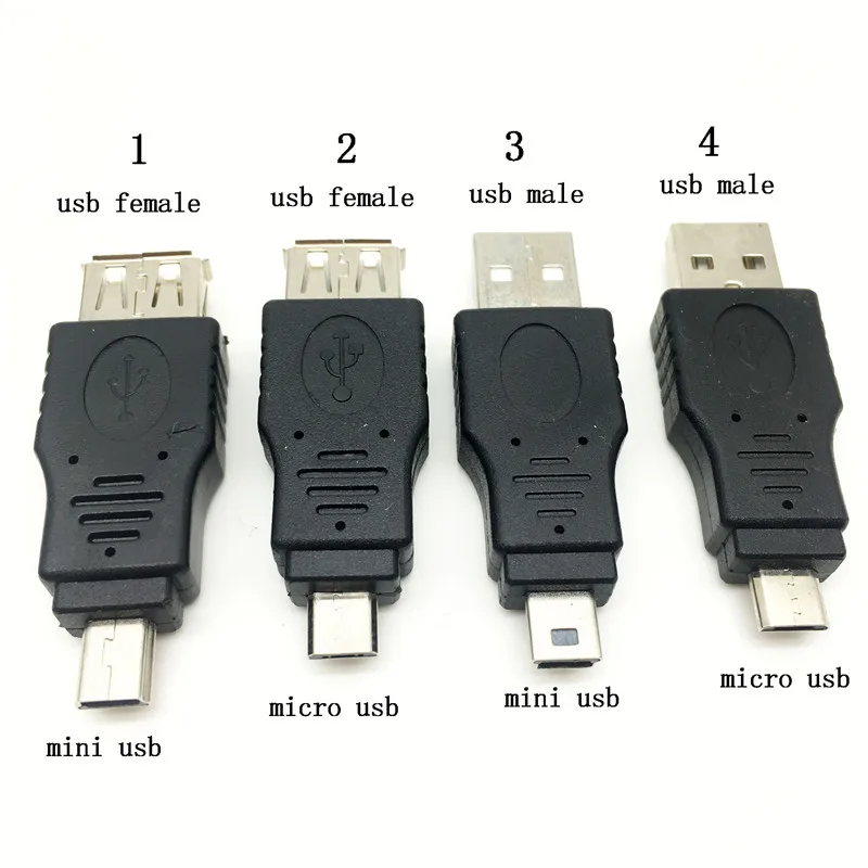Мини usb мужчина к USB 2 0 Женский адаптер микро Мужской конвертер синхронизации