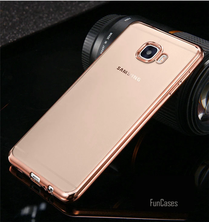 Чехол для samsung Galaxy J5 Prime прозрачный позолоченный мягкий ТПУ задняя крышка J7 J2