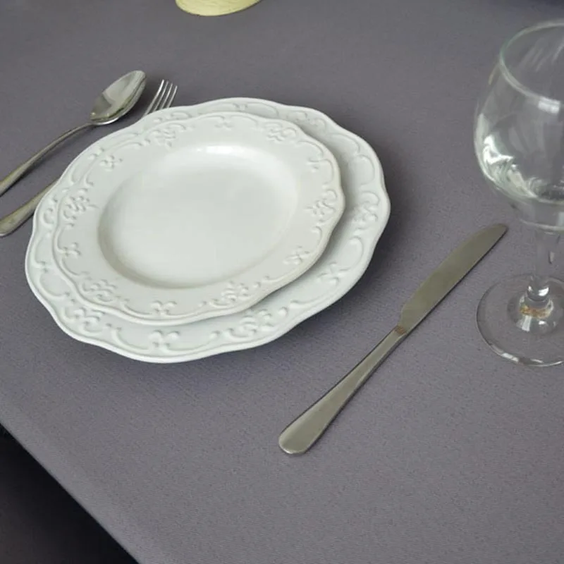 HELLOYOUNG Европейский стиль серый декоративный стол скатерть хлопок обеденный
