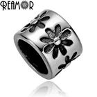 Бусины цилиндрические REAMOR из нержавеющей стали, 8 мм, прокладка большого отверстия, 5 шт.