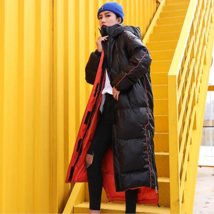 

fashion hooded thicker warm cotton coat female college style hit color winter fluffy warm cotton coats for cold weather wq2264
