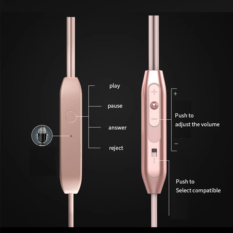 Роскошные стерео магнитные наушники с микрофоном 3 5 мм Проводная гарнитура