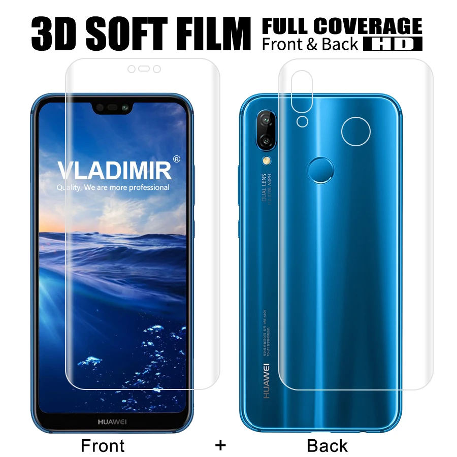 Владимир 2 шт./лот передней и задней 3D для Samsung Galaxy прозрачный чехол из мягкого ТПУ