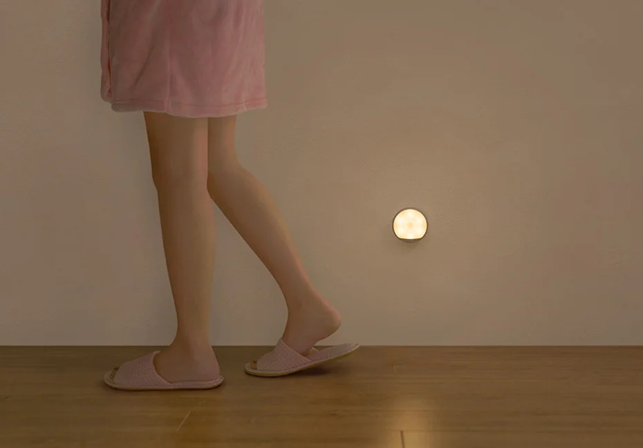 USB перезаряжаемые Xiao mi jia Yeelight ночные светильники Светодиодный теплый желтый свет Инфракрасный магнитный с крючками умный Обнаружение движения mi