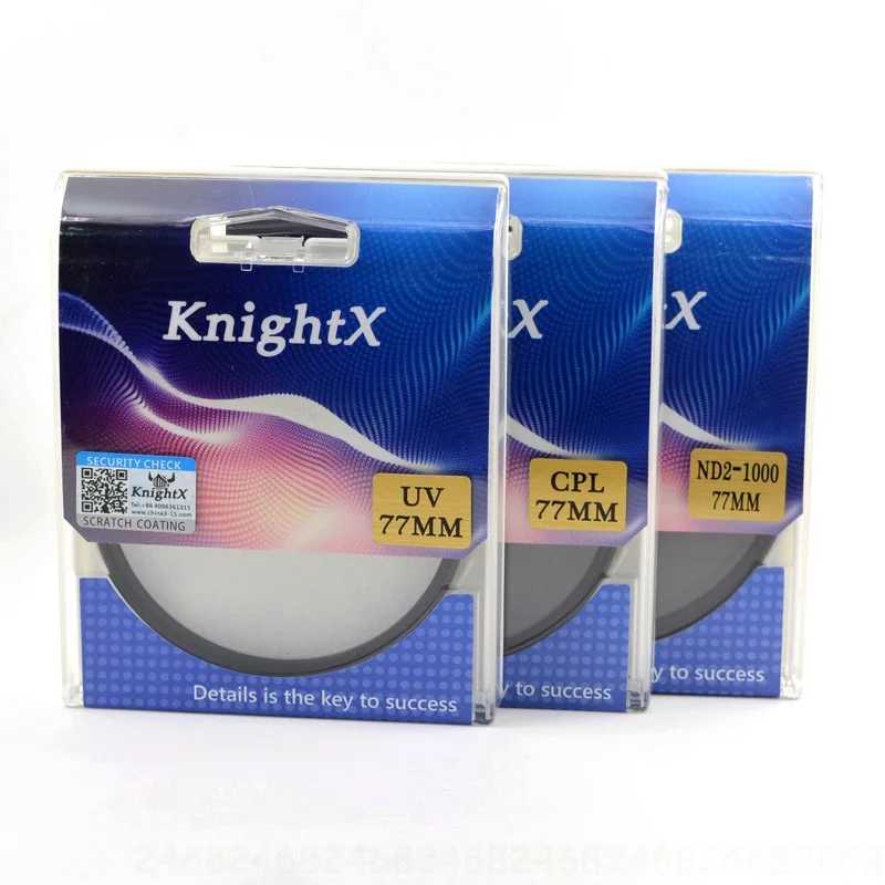 Фильтр для объектива камеры KnightX UV CPL переменная нейтральная плотность ND 49 52 55 58 62