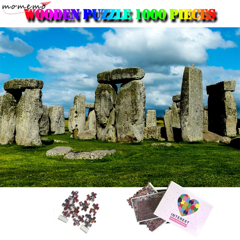 

Деревянный пазл MOMEMO's Stonehenge, всемирно известный пейзаж, пазл-головоломка из 1000 частей, пазл для взрослых, развивающий мозг, детские игрушки