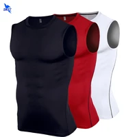 mens sportswear quick dry outdoor running shirts sleeveless gym fitness tank tops compression high elastic sport jogging vest