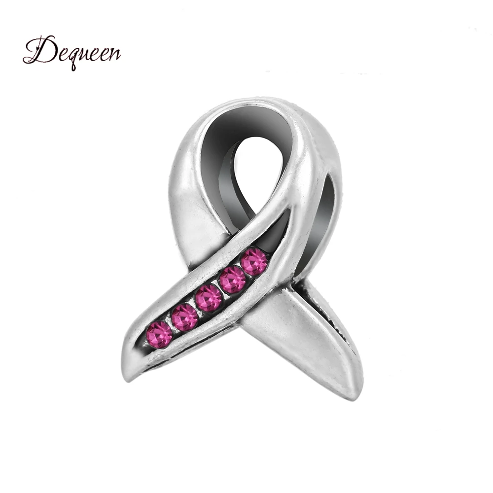 Dequeen новые серебряные ленточка с металлическим покрытием амулеты бусины