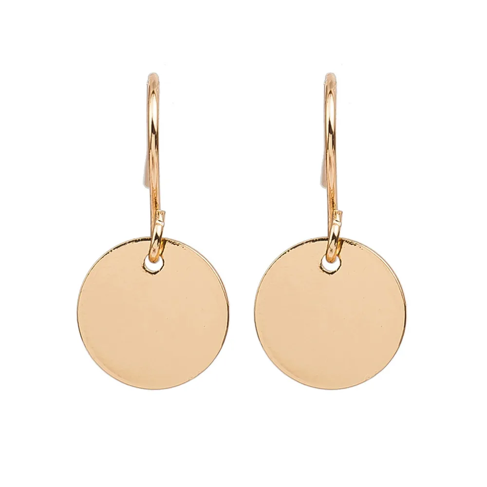 Серьги-подвески женские золотистые/серебристые простые ювелирные украшения для