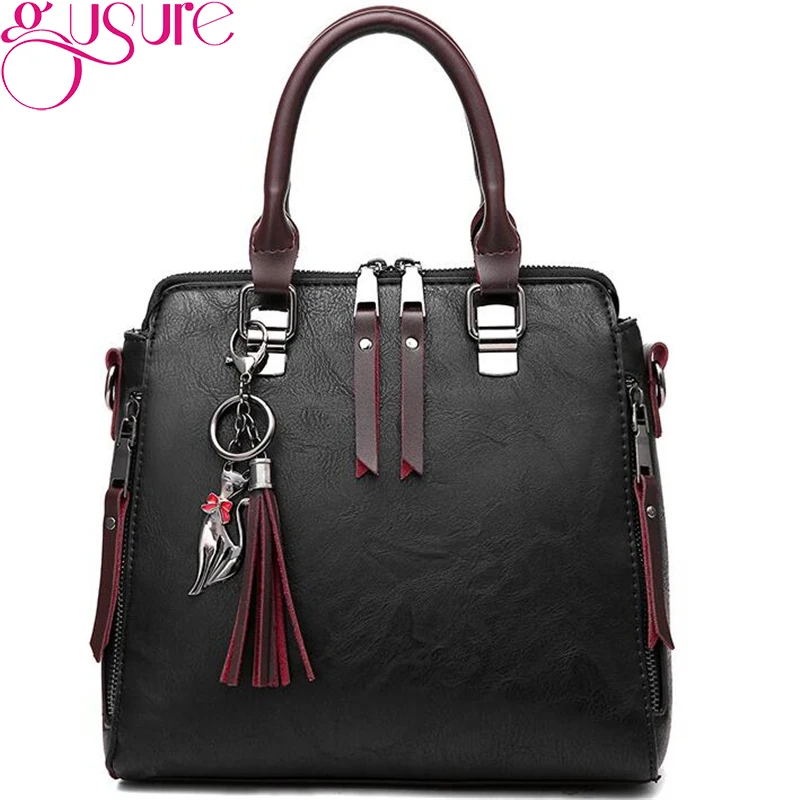 Женские сумки мессенджеры Gusure из искусственной кожи в стиле ретро сумка тоут с