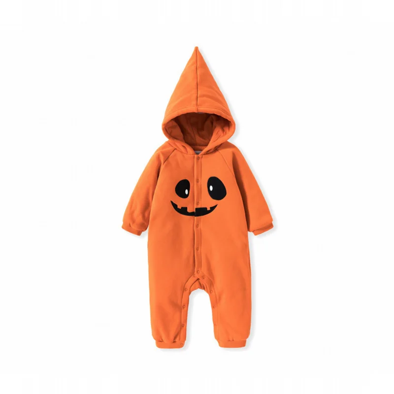 Комбинезон с капюшоном и тыквой для младенцев из 100% хлопка|Ромперы| |