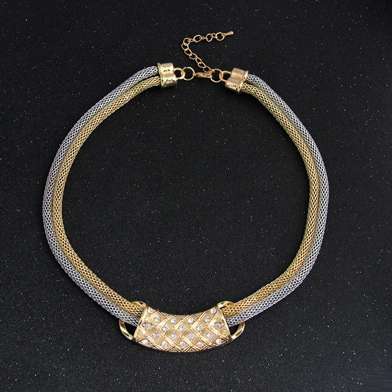 Комплект из колье серёг и браслета с двойной цепочкой|gift tags wedding favors|jewelry swarovskijewelry