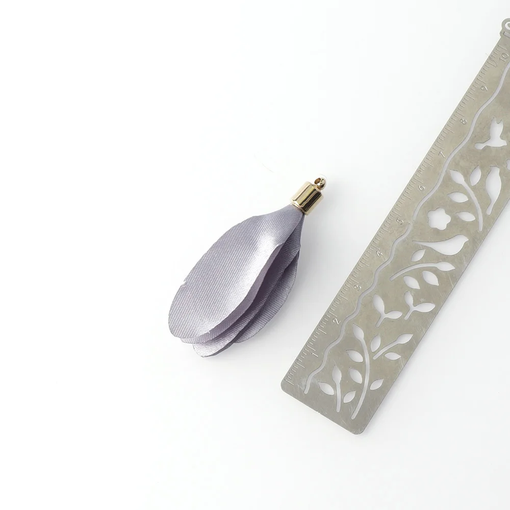 10 шт. цветные шелковые кисточки в форме цветка для Purl Macrame DIY ювелирный брелок