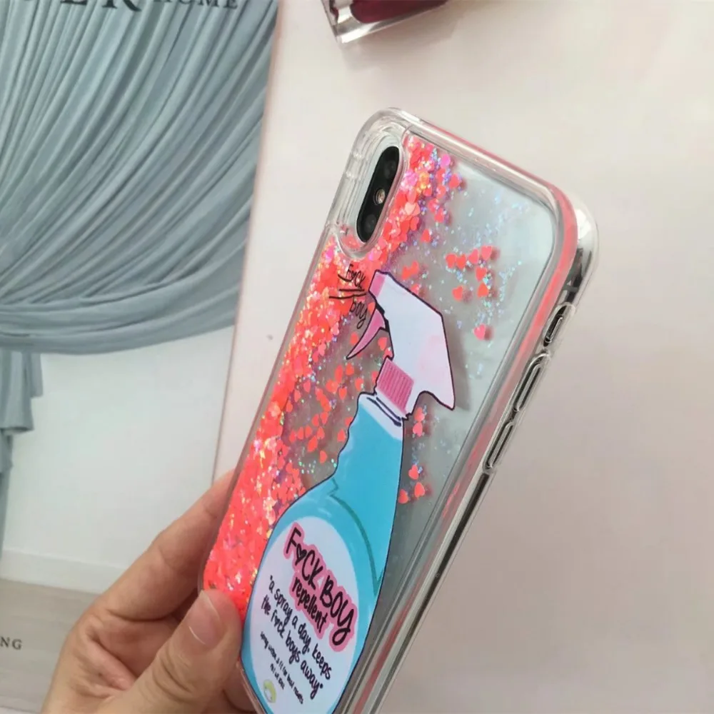 HengLiTai NEW Luxury Glitter Liquid Sand Quicksand Star Case For iPhone X Repellent Spray quicksand for iphone x | Мобильные