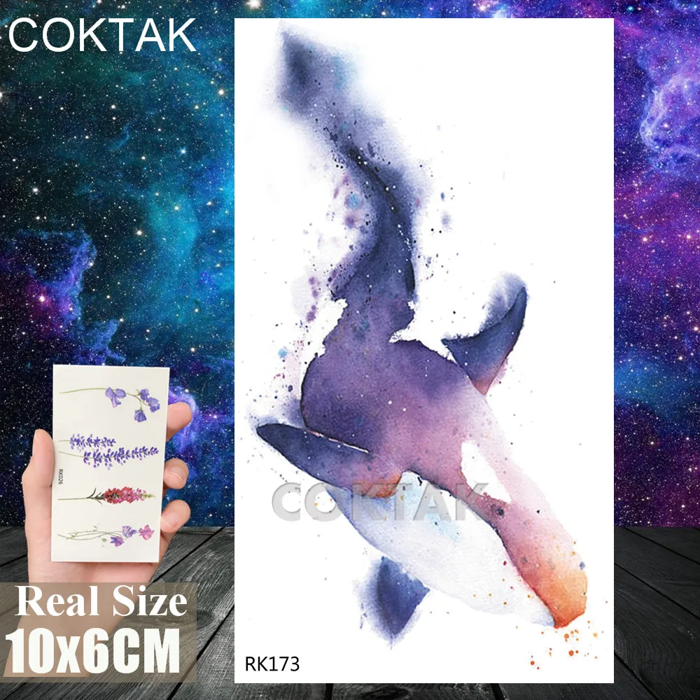 Временная татуировка сделай сам акварельный КИТ Геометрическая Имитация тела