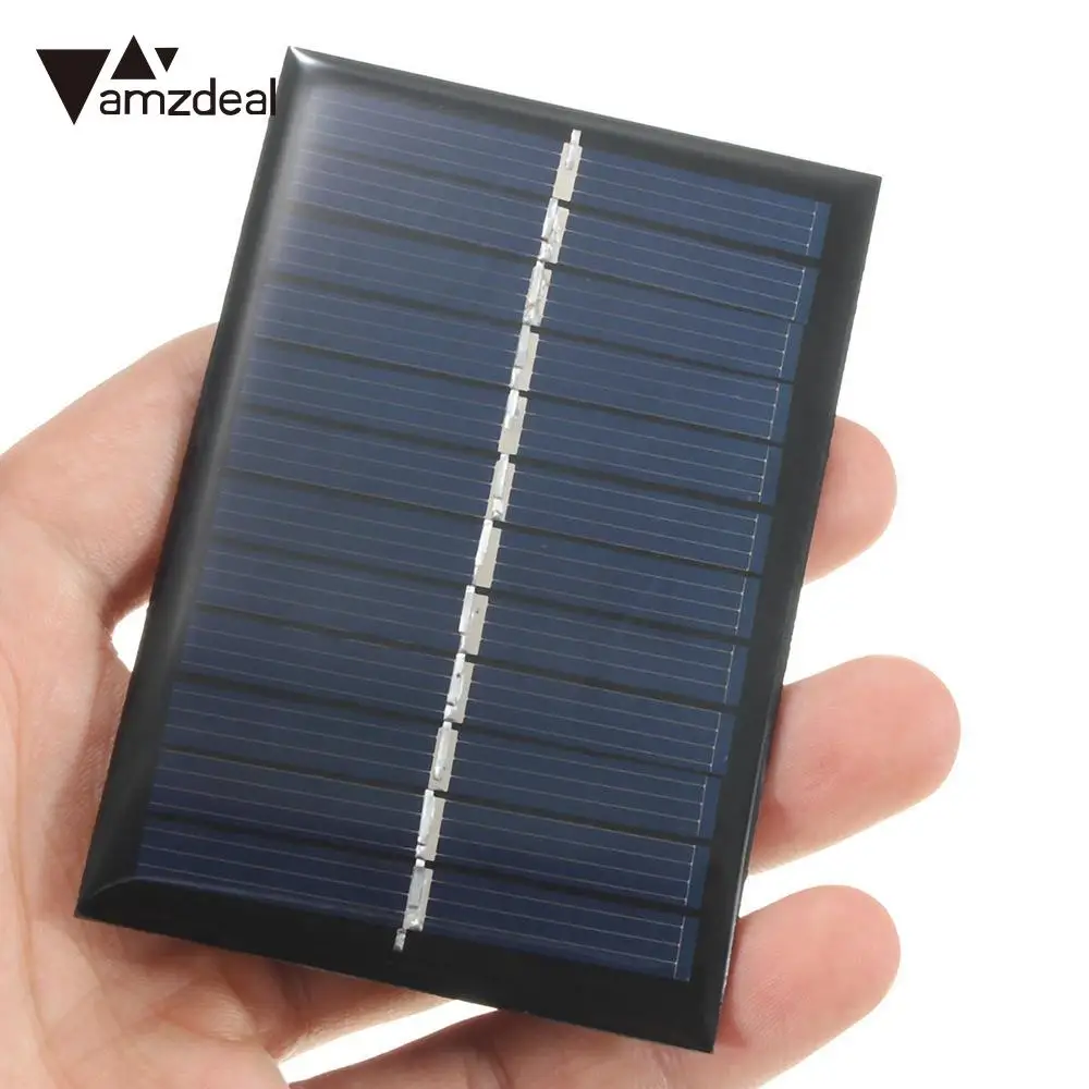 Amzdeal 6V 0 6 W солнечная батарея панель питания поли модуль DIY маленькое зарядное
