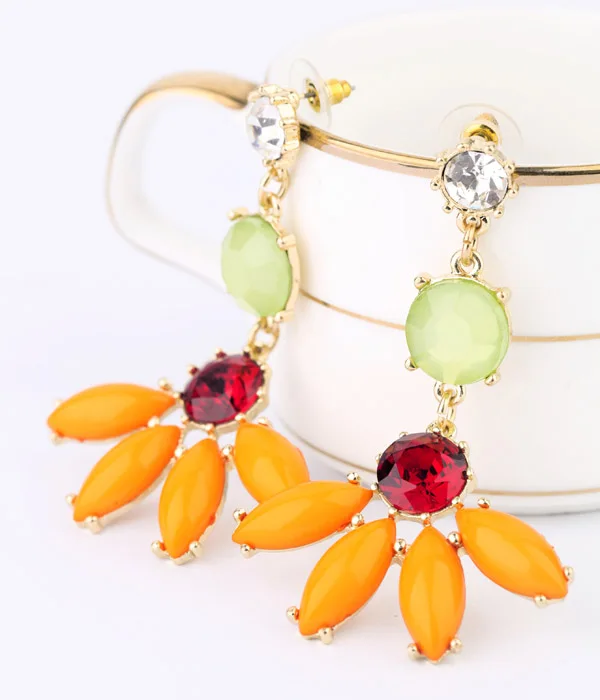 Длинные Стильные летние ювелирные изделия для ушей Красочные Подвесные серьги