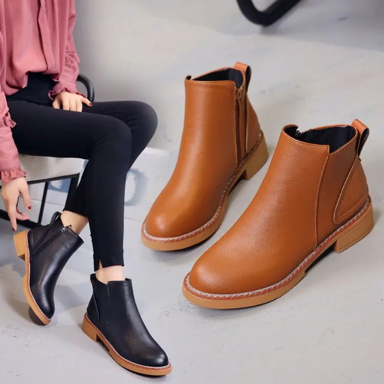 Новинка 2019 года сезон осень-зима женские повседневные полусапожки на среднем