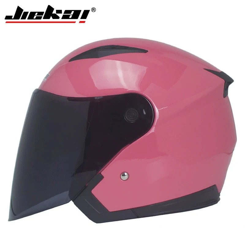JIEKAI шлем moto rcycle с открытым лицом moto racing moto rcycle винтажные шлемы с двойным объективом capacete para moto cicleta cascos para - Цвет: b19