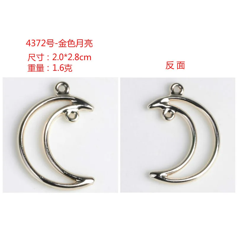 

Gold Silver Metal Charm Round Triangle Heart Moon Pendant Charms For Jewelry Making Diy Tassels Earrings Necklaces Pendants
