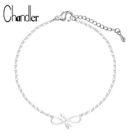 chandler stainless steel infinity charm with arrow bracelet bangle adjustable for women personalize friends