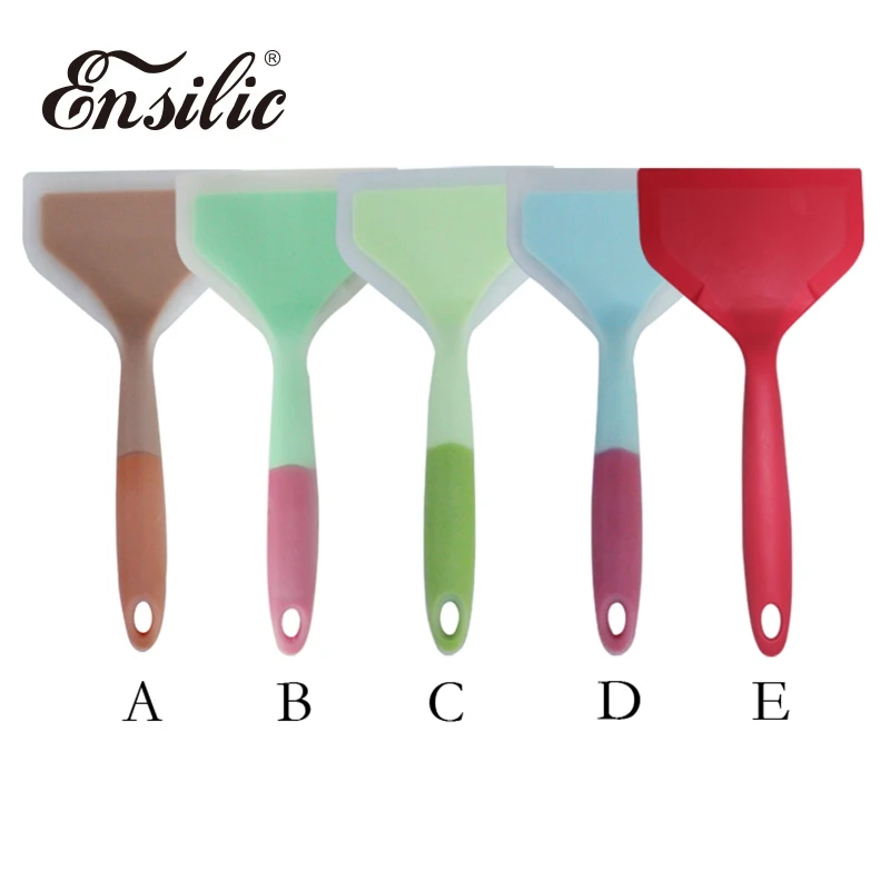 Ensilic Silicone Cooking Spatula Heat Resistant Turners Fried Egg Pizza Shovel Non-stick Utensils Kitchen Accessories | Дом и сад