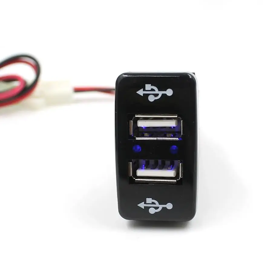 Автомобильное зарядное устройство для приборной панели с двумя USB портами 12 В до 5