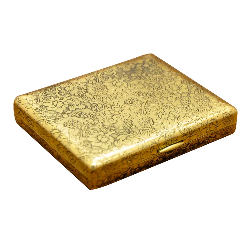

Brass 20 Cigarette Box Brass Clip Retro New Style