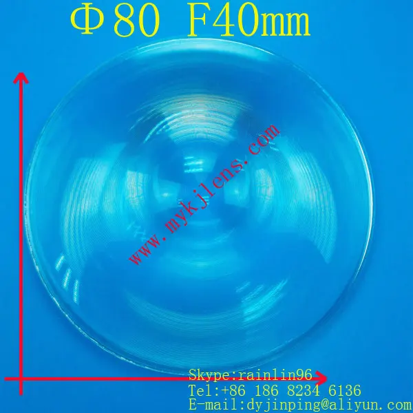 Diameter 80 mm Fresnel Lens ,Focal length 40mm,High light condenser Fresnel Lens used Solar concentrator circle fresnel lens