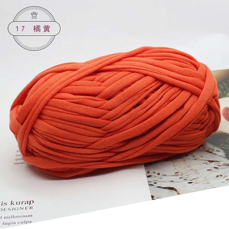 17 orange TPRPYN 100 г = 1 шт. плотная ткань полоска Пряжа Ремесло для ручная вязка крючком DIY подушка одеяло ткань полоса для сумок - Цвет: 17 orange