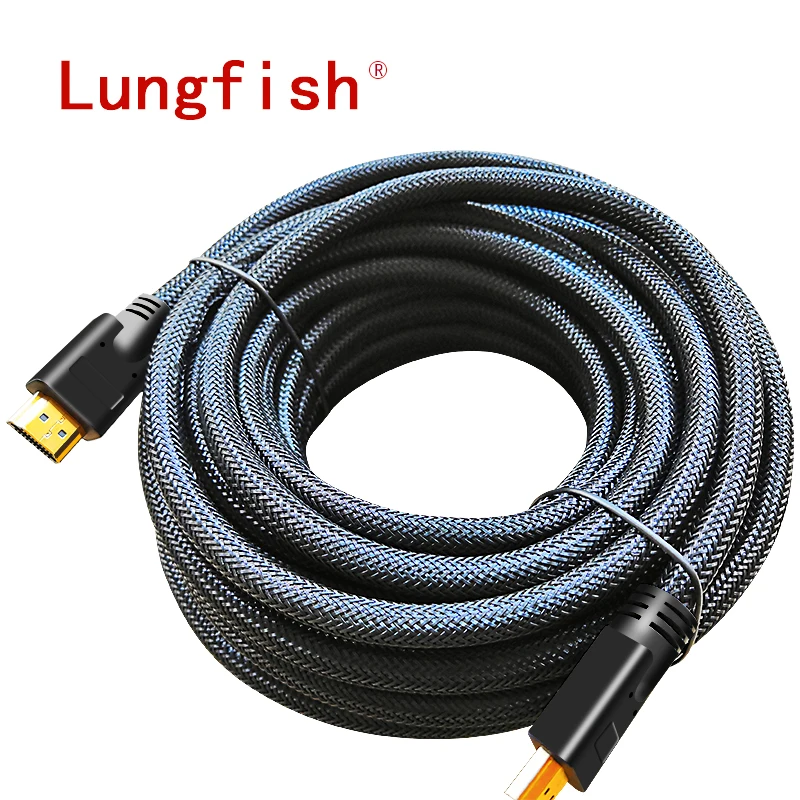 Lungfish длинный HDMI кабель 5 м 7 10 15 20 1080 P 3D для сплиттера переключатель PS4 светодиодный
