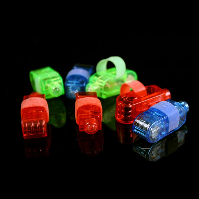 100 шт./лот светодиодные световые кольца для пальцев лазерные светящиеся мигающие