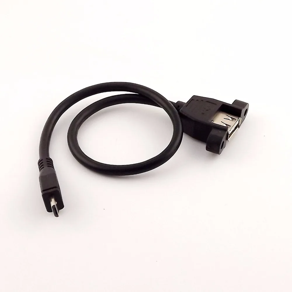1 шт. Панельное крепление с гнездом USB 2 0 A на Micro 5 контактный кабель адаптера