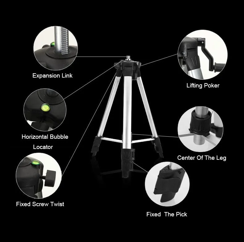 120 см лазерный уровень штатив нивелир Штатив Профессиональный карбоновый для