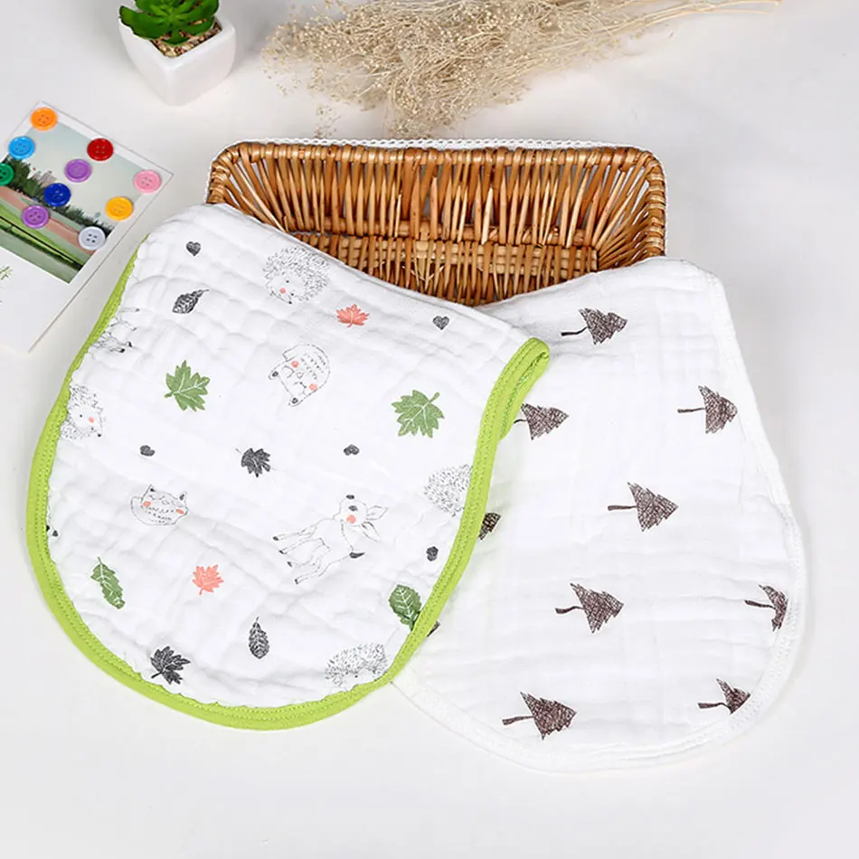 HappyFlute детские слюнявчики 2 шт./лот Органическая хлопковая Марля муслиновый