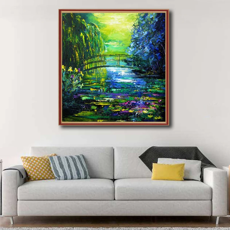 Monet 5D DIY алмазная живопись OUYIJIA Пейзаж Цветы Вышивка картина для продажи Стразы