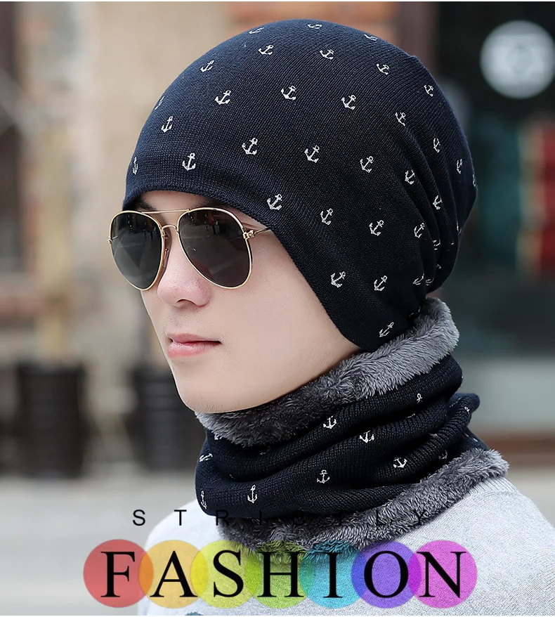Зимняя шапка Мужская Skullies Beanies для женщин шапочки с шарфами Балаклава маска Gorras Толстая Теплая Шапка мягкая повседневная плюс бархатная вязаная шапка