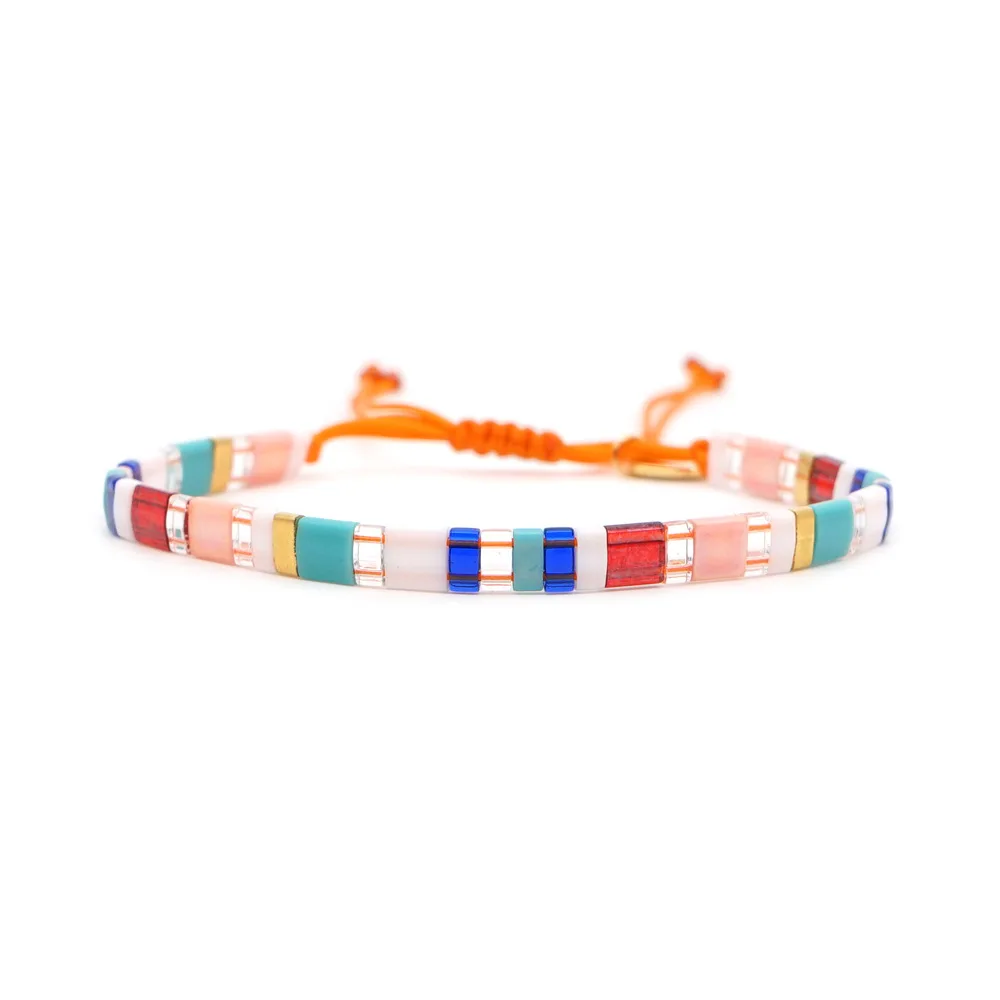JOYE унисекс летние пляжные радужные винтажные женские браслеты из бисера Boho String очаровательный браслет тканые ювелирные изделия браслет мужской браслет