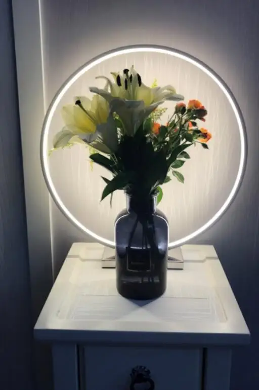 Технология круглая Сфера геометрическое кольцо настольная лампа прикроватный