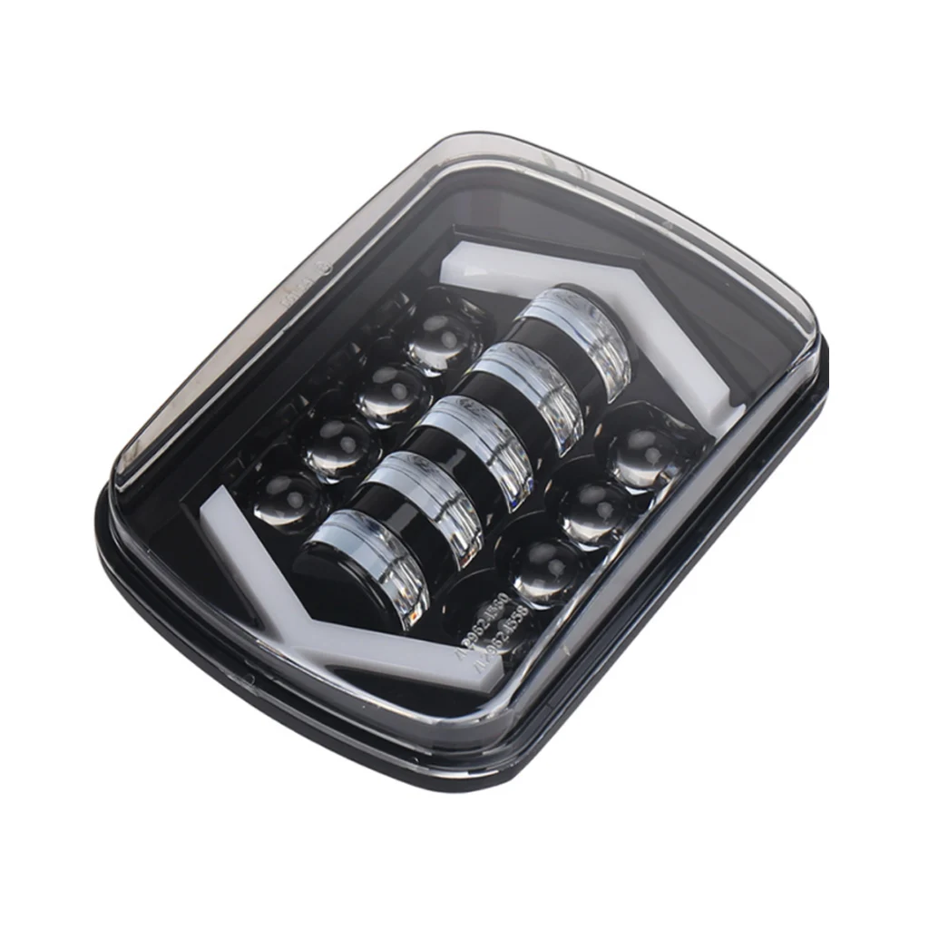 

12V 5x7 Inch LED Strip Square LED Front Headlight Rectangular High Low Beam Black Car Replacement Accessories for Jeep Wrangler