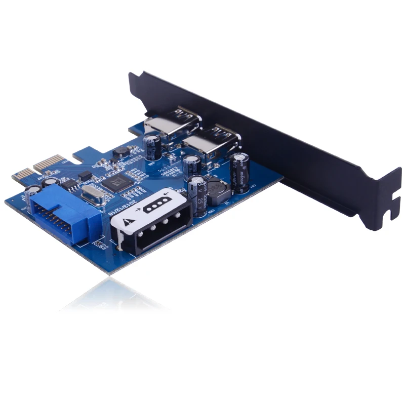 KINGSHARE USB 3.0 2 Port PCI Express Card with 1 20Pin Connector and 5V 4 Pin Male Power | Компьютеры и офис