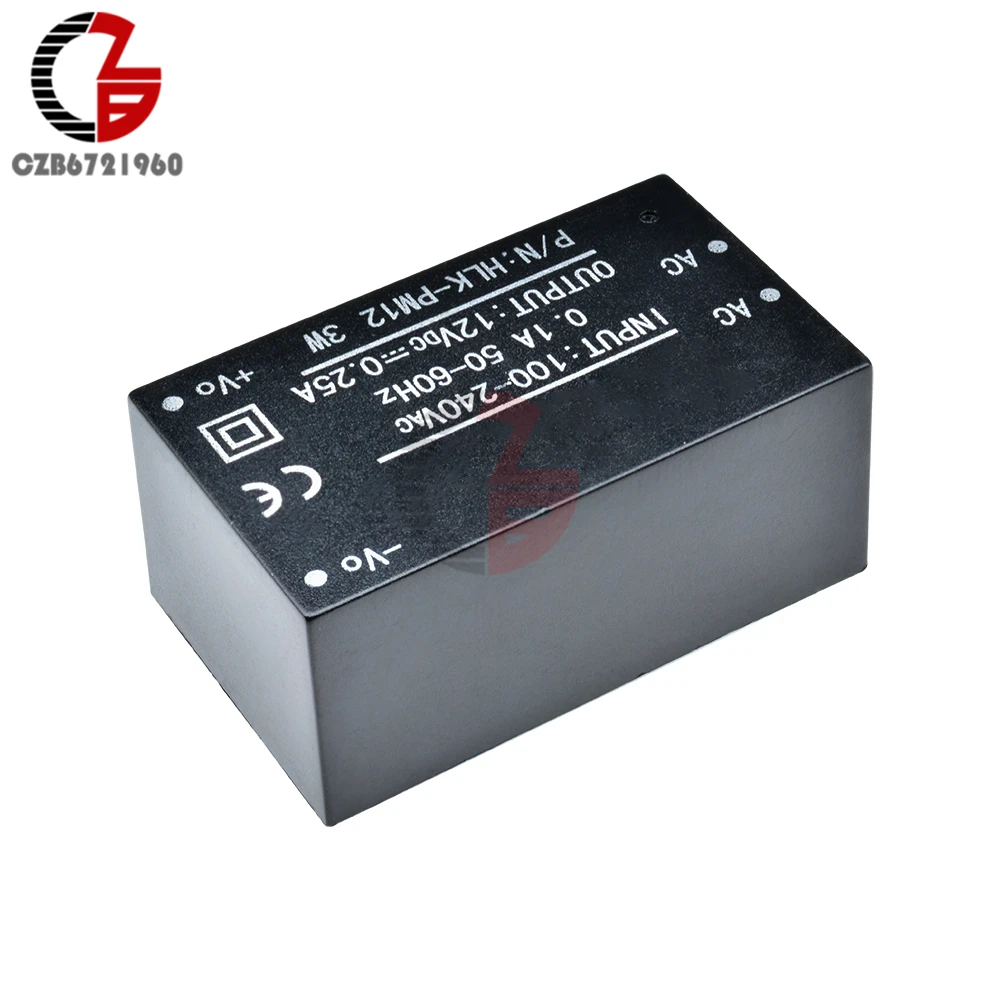 HLK PM12 AC DC понижающий силовой трансформатор переменного тока 100 240 В в постоянный