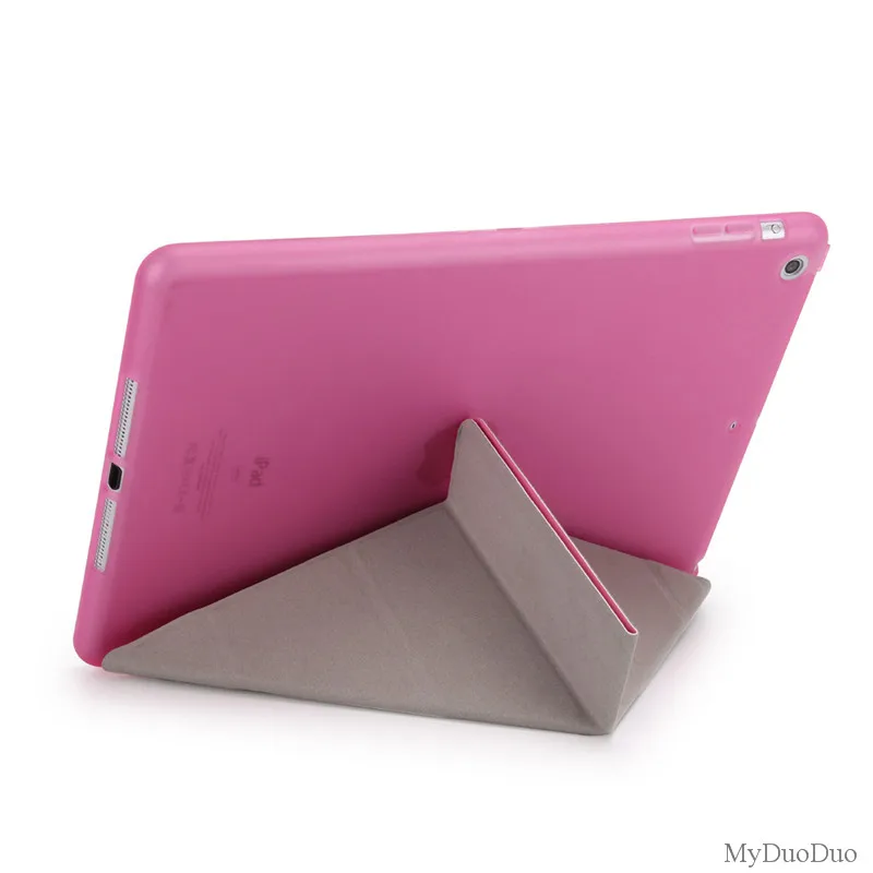 4-Fold чехол для планшета для ipad 9," подставка Смарт авто Пробуждение сна Мягкий ТПУ гибкий силиконовый чехол для задней крышки для ipad 9,7