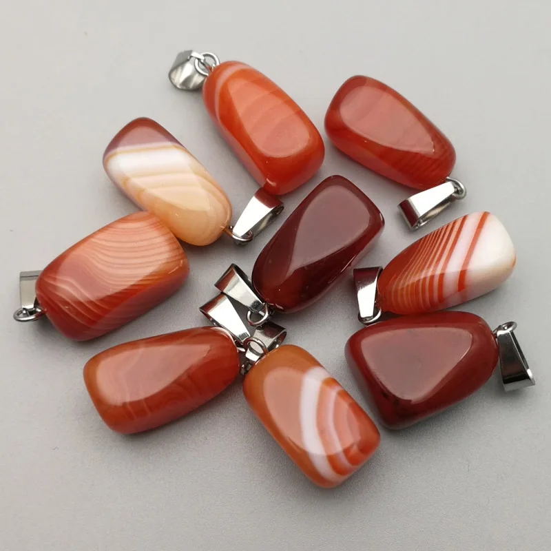 Модные натуральные полосатые Агаты каменные подвески для ювелирных изделий