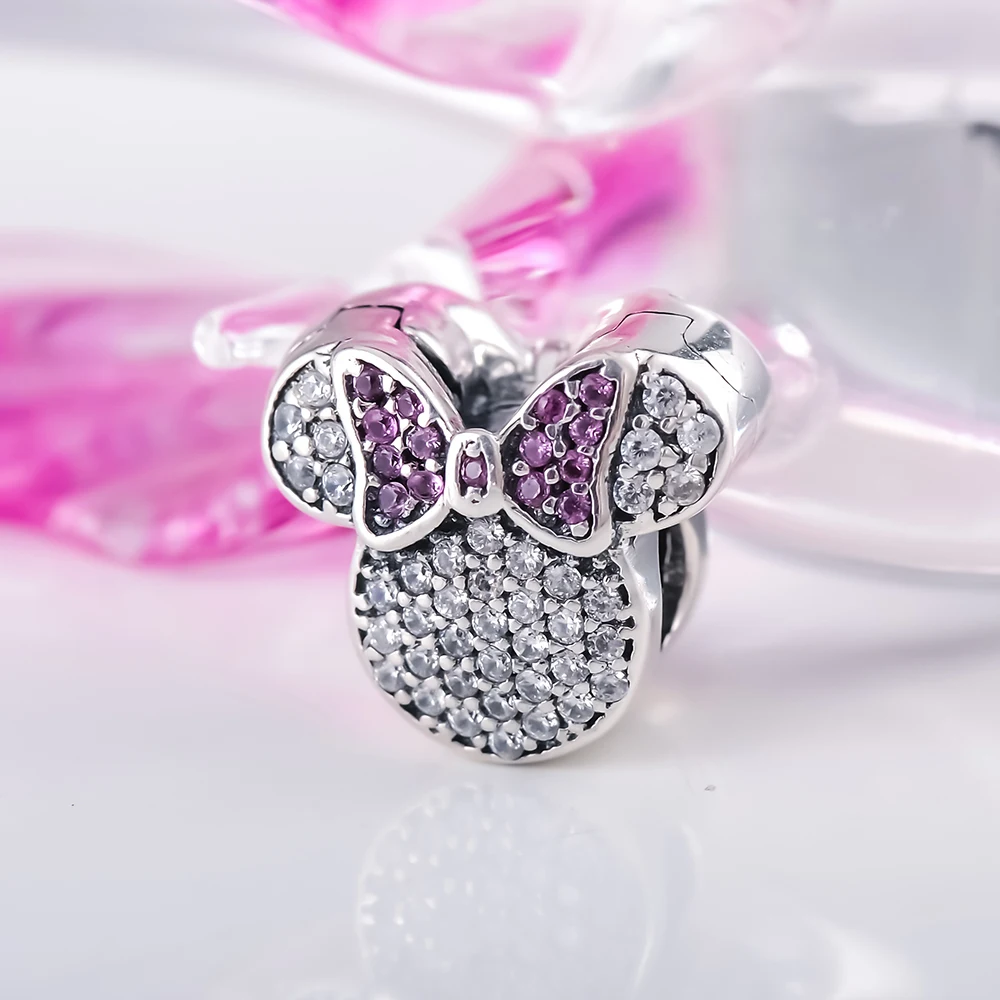 Suplush Real 100% 925 Sterling Silver AAA CZ Stones Cartoon Charms Beads Fit Original Pandora Bracelets Jewelry Making PSMB0748 | Украшения