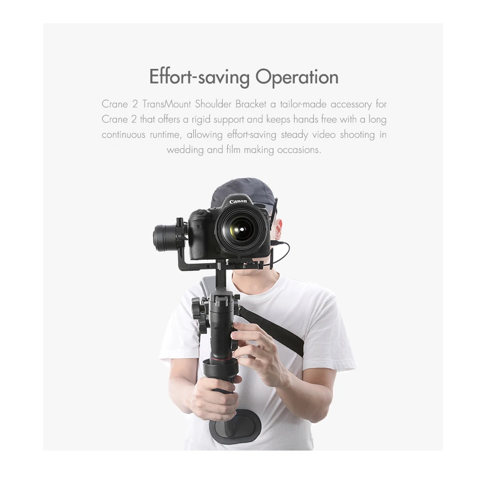 ZHIYUN кран 2 аксессуары трансмаунт плечевой держатель с гибким плечевым ремнем для ручной камеры Gimbal