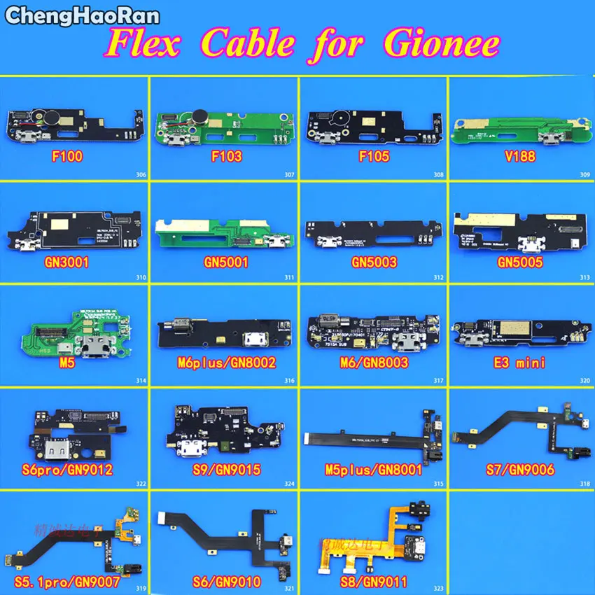 ChengHaoRan для Gionee M5 M6 Plus E3mini S5 S6 S7 S8 S9 GN8003 9006 USB разъем зарядки гибкий кабель плата с